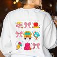 Teacher Christian God Says I Am Faith Religious Bible Verse Women's Sweatshirt Back Print White