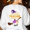 This Is My Teacher Costume Halloween Family Matching Group Women's Sweatshirt Back Print White