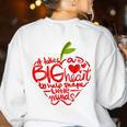 Teacher Day T Shirt Appreciation Day Apple Teach Learn Women's Sweatshirt Back Print White Teacher Day T Shirt Appreciation Day Apple Teach Learn Women's Sweatshirt Back Print White
