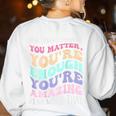 Teacher Dear Students Behind Me 1st Day Of School On Back Women's Sweatshirt Back Print White Teacher Dear Students Behind Me 1st Day Of School On Back Women's Sweatshirt Back Print White