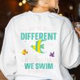 Teacher We All Different But In This Class We Swim Together Women's Sweatshirt Back Print White Teacher We All Different But In This Class We Swim Together Women's Sweatshirt Back Print White