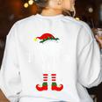 The Teacher Elf Christmas Family Matching Group Xmas Women's Sweatshirt Back Print White