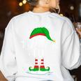 The Teacher Elf Christmas Family Matching Xmas Group For Men Women Women's Sweatshirt Back Print White