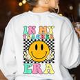 In My Teacher Era Retro Back To School Teacher Student Women's Sweatshirt Back Print White In My Teacher Era Retro Back To School Teacher Student Women's Sweatshirt Back Print White