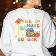 Teacher Halloween Cute Booooks Ghost Read More Books Women's Sweatshirt Back Print White Teacher Halloween Cute Booooks Ghost Read More Books Women's Sweatshirt Back Print White