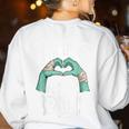 Teacher Halloween Shirt Women Men Teachers Love Brains Women's Sweatshirt Back Print White