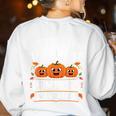 Teacher Halloween I Teach The Cutest Pumpkins In The Patch Women's Sweatshirt Back Print White