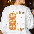 Teacher Halloween Tshirts I Teach The Cutest Pumpkins Women's Sweatshirt Back Print White Teacher Halloween Tshirts I Teach The Cutest Pumpkins Women's Sweatshirt Back Print White