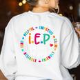 Teacher IEP IEP Encourage Progress Special Education Women's Sweatshirt Back Print White Teacher IEP IEP Encourage Progress Special Education Women's Sweatshirt Back Print White