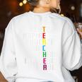 Teacher Inspirational Educator Favorite School Teacher Men Women Girls Kids Women's Sweatshirt Back Print White Teacher Inspirational Educator Favorite School Teacher Men Women Girls Kids Women's Sweatshirt Back Print White