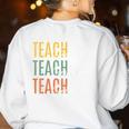 Teacher Kindness Compassion Confidence Teaching Women's Sweatshirt Back Print White Teacher Kindness Compassion Confidence Teaching Women's Sweatshirt Back Print White