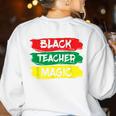 Teacher Magic Black History Month Educator For Men Women Women's Sweatshirt Back Print White Teacher Magic Black History Month Educator For Men Women Women's Sweatshirt Back Print White