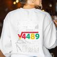 Teacher Math 67 Meme Square Root 4489 Slang Six Seven Women's Sweatshirt Back Print White Teacher Math 67 Meme Square Root 4489 Slang Six Seven Women's Sweatshirt Back Print White