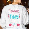 Teacher Preschool Pre K Kindergarten Women's Sweatshirt Back Print White Teacher Preschool Pre K Kindergarten Women's Sweatshirt Back Print White