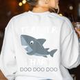 Teacher Shark Shirt Christmas Idea For Him Her Women's Sweatshirt Back Print White