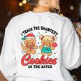 Teacher Of Smart Cookies Cute Gingerbread Teacher Christmas Women's Sweatshirt Back Print White Teacher Of Smart Cookies Cute Gingerbread Teacher Christmas Women's Sweatshirt Back Print White