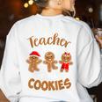 Teacher Of Smart Cookies Gingerbread Christmas Teacher Cute Men Women Kids Women's Sweatshirt Back Print White Teacher Of Smart Cookies Gingerbread Christmas Teacher Cute Men Women Kids Women's Sweatshirt Back Print White