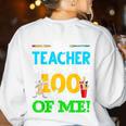 My Teacher Survived 100 Days Of Me Dab 100 Days Of School For Men Women Kids Women's Sweatshirt Back Print White My Teacher Survived 100 Days Of Me Dab 100 Days Of School For Men Women Kids Women's Sweatshirt Back Print White