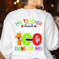 My Teacher Survived 100 Days Of Me 100 Days Of School Women's Sweatshirt Back Print White