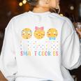 Teacher I Teach Smart Cookies For Men Women Kids Women's Sweatshirt Back Print White Teacher I Teach Smart Cookies For Men Women Kids Women's Sweatshirt Back Print White