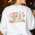 Teacher Testing Shirt It's A Good Day To Do Best Groovy Women's Sweatshirt Back Print White