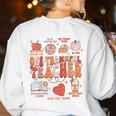Teacher Thanksgiving Shirt Women One Thankful Teacher Fall Women's Sweatshirt Back Print White