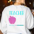 Teacher Of Tiny Humans Preschool Pre K Kindergarten Teacher Women's Sweatshirt Back Print White Teacher Of Tiny Humans Preschool Pre K Kindergarten Teacher Women's Sweatshirt Back Print White