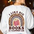 Teacher-TShirt I Like Big Books & I Cannot Lie Reading For Women Women's Sweatshirt Back Print White Teacher-TShirt I Like Big Books & I Cannot Lie Reading For Women Women's Sweatshirt Back Print White