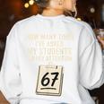 Teachers 67 Meme Women's Sweatshirt Back Print White Teachers 67 Meme Women's Sweatshirt Back Print White