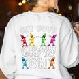 Teacher's Get Your Cray On Dabbing Crayons Women's Sweatshirt Back Print White Teacher's Get Your Cray On Dabbing Crayons Women's Sweatshirt Back Print White