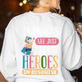 Teachers Are Just Superheroes In Disguise Back To School Women's Sweatshirt Back Print White Teachers Are Just Superheroes In Disguise Back To School Women's Sweatshirt Back Print White