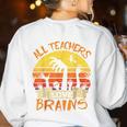 All Teachers Love Brains Shirt Halloween Teachers Women's Sweatshirt Back Print White All Teachers Love Brains Shirt Halloween Teachers Women's Sweatshirt Back Print White