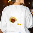 Teachers Thanksgiving Thankful For My Little Turkeys Women's Sweatshirt Back Print White Teachers Thanksgiving Thankful For My Little Turkeys Women's Sweatshirt Back Print White