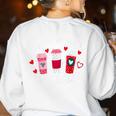 Teachers Valentine Day I Love My Class A Latte Coffee Women Women's Sweatshirt Back Print White Teachers Valentine Day I Love My Class A Latte Coffee Women Women's Sweatshirt Back Print White