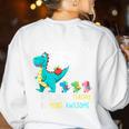 Teachersaurus Like A Normal Teacher But More Awesome Women's Sweatshirt Back Print White