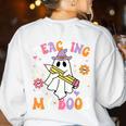 Teaching My Boos Ghost Teacher Cute Groovy Halloween Teacher Women's Sweatshirt Back Print White Teaching My Boos Ghost Teacher Cute Groovy Halloween Teacher Women's Sweatshirt Back Print White