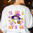 Teaching My Boos Teacher Ghost Teach Halloween Teacher Women's Sweatshirt Back Print White Teaching My Boos Teacher Ghost Teach Halloween Teacher Women's Sweatshirt Back Print White