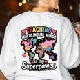 Teaching Multilingual Minds Learners English ESL Teacher Women's Sweatshirt Back Print White
