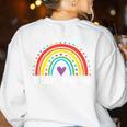 Team Pre-K Teacher Crew Squad Hello Back School Graduation Women's Sweatshirt Back Print White Team Pre-K Teacher Crew Squad Hello Back School Graduation Women's Sweatshirt Back Print White
