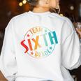 Team Sixth Grade Teacher Student Back To School 6th Grade Women's Sweatshirt Back Print White