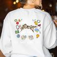 Technology Teacher Messy Bun Technology Teaching Women's Sweatshirt Back Print White Technology Teacher Messy Bun Technology Teaching Women's Sweatshirt Back Print White