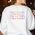 Technology Teacher Student First Day Back To School Tie Dye For Men Women Girls Kids Women's Sweatshirt Back Print White Technology Teacher Student First Day Back To School Tie Dye For Men Women Girls Kids Women's Sweatshirt Back Print White