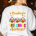 Thankful For My 3rd Grade Turkeys Thanksgiving Teacher Kids Women's Sweatshirt Back Print White Thankful For My 3rd Grade Turkeys Thanksgiving Teacher Kids Women's Sweatshirt Back Print White