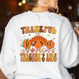 Thankful Teacher's Aide Thanksgiving Autumn Fall Women Men Women's Sweatshirt Back Print White Thankful Teacher's Aide Thanksgiving Autumn Fall Women Men Women's Sweatshirt Back Print White
