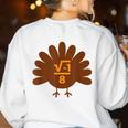 Thanksgiving Math Teacher Math Symbol Men Women Girls Kids Women's Sweatshirt Back Print White