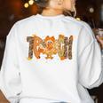 Thanksgiving Turkey Teach Thankful Teacher Girly Bow Women Women's Sweatshirt Back Print White Thanksgiving Turkey Teach Thankful Teacher Girly Bow Women Women's Sweatshirt Back Print White