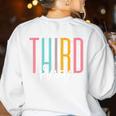 Third Grade Girls Boys Teacher Team 3rd Grade Squad Women's Sweatshirt Back Print White Third Grade Girls Boys Teacher Team 3rd Grade Squad Women's Sweatshirt Back Print White