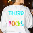 Third Grade Rocks Shirt Team 3rd Grade Teacher Women's Sweatshirt Back Print White Third Grade Rocks Shirt Team 3rd Grade Teacher Women's Sweatshirt Back Print White