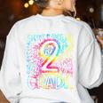 Tie Dye 2nd Grade Typography Team Second Grade Teacher Women's Sweatshirt Back Print White Tie Dye 2nd Grade Typography Team Second Grade Teacher Women's Sweatshirt Back Print White