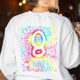 Tie Dye 8th Grade Typography Team Eighth Grade Teacher Women's Sweatshirt Back Print White Tie Dye 8th Grade Typography Team Eighth Grade Teacher Women's Sweatshirt Back Print White